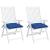 Perne de scaun, 2 buc., albastru, 40x40x7 cm, textil oxford GartenMobel Dekor