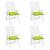 Perne de scaun, 4 buc., verde aprins, 40x40x7 cm, textil oxford GartenMobel Dekor