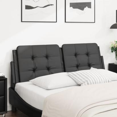 Pernă pentru tăblie pat, negru, 120 cm, piele artificială GartenMobel Dekor