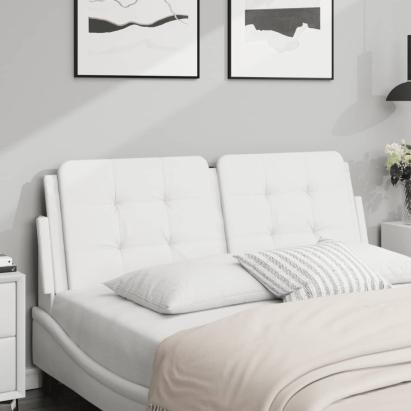 Pernă pentru tăblie pat, alb, 120 cm, piele artificială GartenMobel Dekor