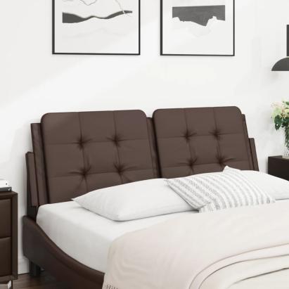 Pernă pentru tăblie pat, maro, 120 cm, piele artificială GartenMobel Dekor