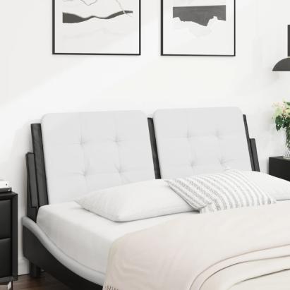 Pernă pentru tăblie pat, alb și negru, 120cm, piele artificială GartenMobel Dekor