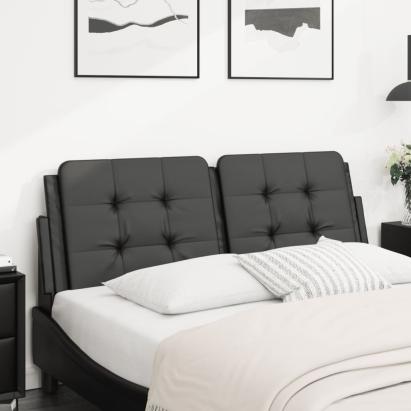 Pernă pentru tăblie pat, negru, 140 cm, piele artificială GartenMobel Dekor
