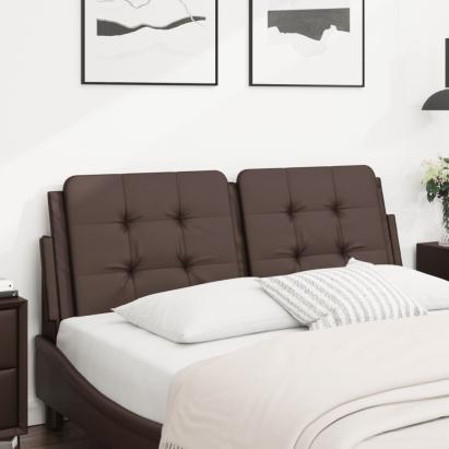 Pernă pentru tăblie pat, maro, 140 cm, piele artificială GartenMobel Dekor