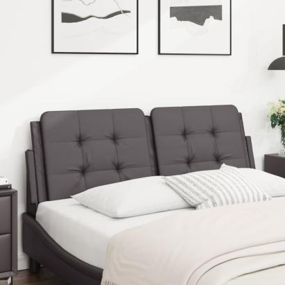 Pernă pentru tăblie pat, gri, 140 cm, piele artificială GartenMobel Dekor