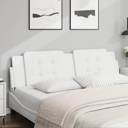 Pernă pentru tăblie pat, alb, 180 cm, piele artificială GartenMobel Dekor