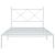 Cadru de pat din metal cu tăblie, alb, 100x200 cm GartenMobel Dekor