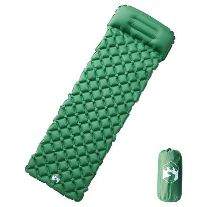 Saltea de camping gonflabilă, cu pernă integrată, verde GartenMobel Dekor