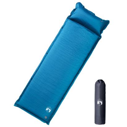 Saltea de camping auto-gonflabilă, cu pernă integrată, turcoaz GartenMobel Dekor
