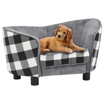 Canapea pentru câini, gri, 68 x 38 x 38 cm, pluș GartenMobel Dekor