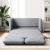 Canapea extensibilă 2 în 1, gri deschis, 112x174x55 cm, textil GartenMobel Dekor
