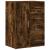 Dulapuri, 2 buc., stejar fumuriu, 59x39x80 cm, lemn compozit GartenMobel Dekor