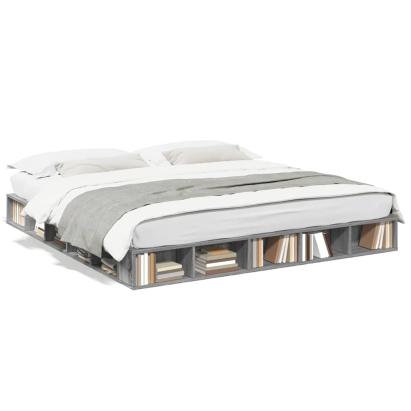 Cadru de pat, gri sonoma, 180x200 cm, lemn prelucrat GartenMobel Dekor