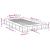 Cadru de pat, alb, 120x200 cm, lemn prelucrat GartenMobel Dekor