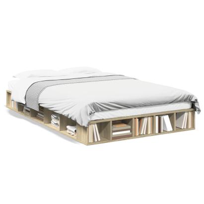 Cadru de pat, stejar sonoma, 135x190 cm, lemn prelucrat GartenMobel Dekor