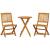 Set de bistro pliabil, 3 piese, lemn masiv de acacia GartenMobel Dekor