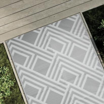Covor de exterior, gri, 120x180 cm, PP GartenMobel Dekor