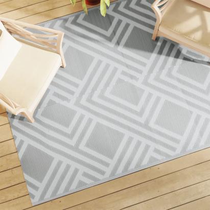 Covor de exterior, gri, 160x230 cm, PP GartenMobel Dekor