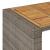 Masă de grădină blat lemn acacia gri 145x80x110 cm poliratan GartenMobel Dekor