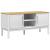 Dulap TV "FLORO", alb, 114x43x55 cm, lemn masiv de pin GartenMobel Dekor
