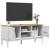 Dulap TV "FLORO", alb, 114x43x55 cm, lemn masiv de pin GartenMobel Dekor