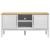 Dulap TV "FLORO", alb, 114x43x55 cm, lemn masiv de pin GartenMobel Dekor