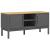 Dulap TV "FLORO", gri, 114x43x55 cm, lemn masiv de pin GartenMobel Dekor