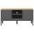 Dulap TV "FLORO", gri, 114x43x55 cm, lemn masiv de pin GartenMobel Dekor