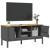 Dulap TV "FLORO", gri, 114x43x55 cm, lemn masiv de pin GartenMobel Dekor