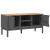 Dulap TV "FLORO", gri, 114x43x55 cm, lemn masiv de pin GartenMobel Dekor