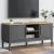 Dulap TV "FLORO", gri, 114x43x55 cm, lemn masiv de pin GartenMobel Dekor