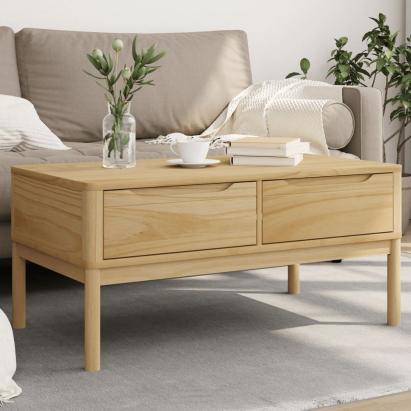 Măsuță cafea "FLORO", maro ceruit 99x55,5x45 cm lemn masiv pin GartenMobel Dekor