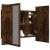 Dulap cu oglindă & LED stejar fumuriu 60x12x45 cm lemn compozit GartenMobel Dekor