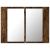 Dulap cu oglindă & LED stejar fumuriu 60x12x45 cm lemn compozit GartenMobel Dekor