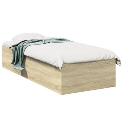Cadru de pat, stejar sonoma, 75x190 cm, lemn prelucrat GartenMobel Dekor