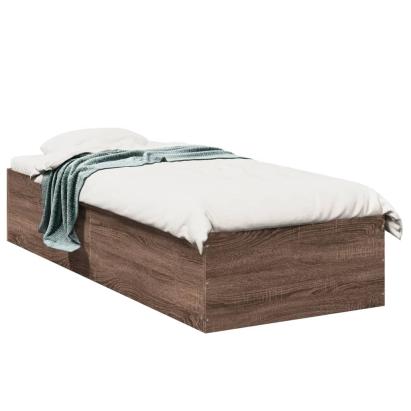 Cadru de pat, stejar maro, 75x190 cm, lemn prelucrat GartenMobel Dekor
