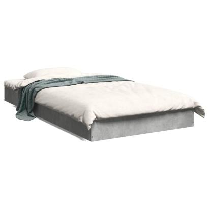 Cadru de pat, gri beton, 100x200 cm, lemn prelucrat GartenMobel Dekor