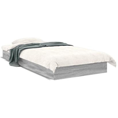 Cadru de pat, gri sonoma, 75x190 cm, lemn prelucrat GartenMobel Dekor