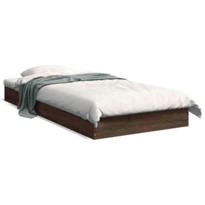 Cadru de pat, stejar maro, 75x190 cm, lemn prelucrat GartenMobel Dekor