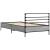 Cadru de pat, gri sonoma, 75x190 cm, lemn prelucrat și metal GartenMobel Dekor