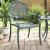 Scaune de grădină, 2 buc., verde, aluminiu turnat GartenMobel Dekor