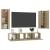 Set de dulapuri TV, 4 piese, stejar sonoma, lemn prelucrat GartenMobel Dekor