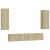 Set de dulapuri TV, 4 piese, stejar sonoma, lemn prelucrat GartenMobel Dekor