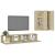 Set de dulapuri TV, 4 piese, stejar sonoma, lemn prelucrat GartenMobel Dekor