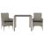 Set mobilier de grădină cu perne 3 piese gri poliratan & sticlă GartenMobel Dekor