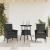Set mobilier de grădină cu perne 3 piese negru poliratan&sticlă GartenMobel Dekor