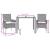 Set mobilier grădină perne 3 piese negru poliratan/lemn acacia GartenMobel Dekor