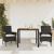 Set mobilier grădină perne 3 piese negru poliratan/lemn acacia GartenMobel Dekor