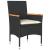 Set mobilier grădină perne 9 piese negru poliratan/lemn acacia GartenMobel Dekor