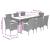 Set mobilier grădină perne 9 piese negru poliratan/lemn acacia GartenMobel Dekor